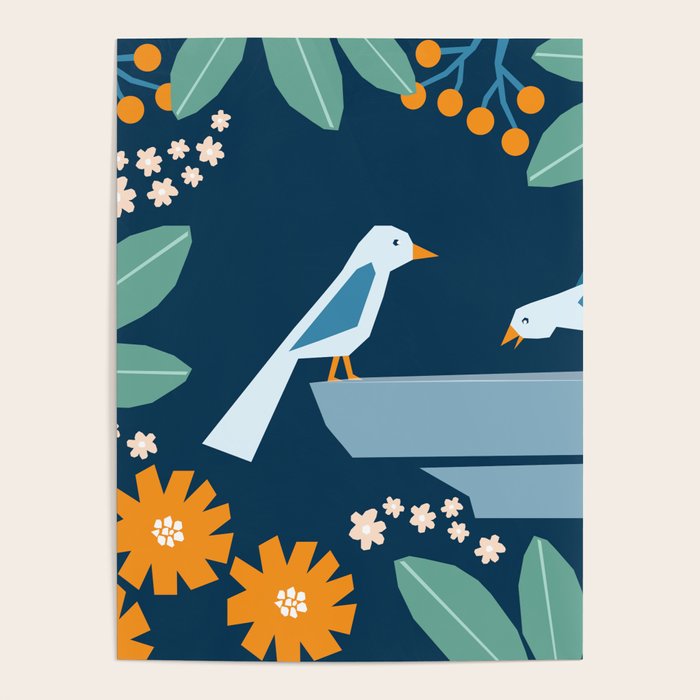 Bird bath  Poster Gallery Image 4