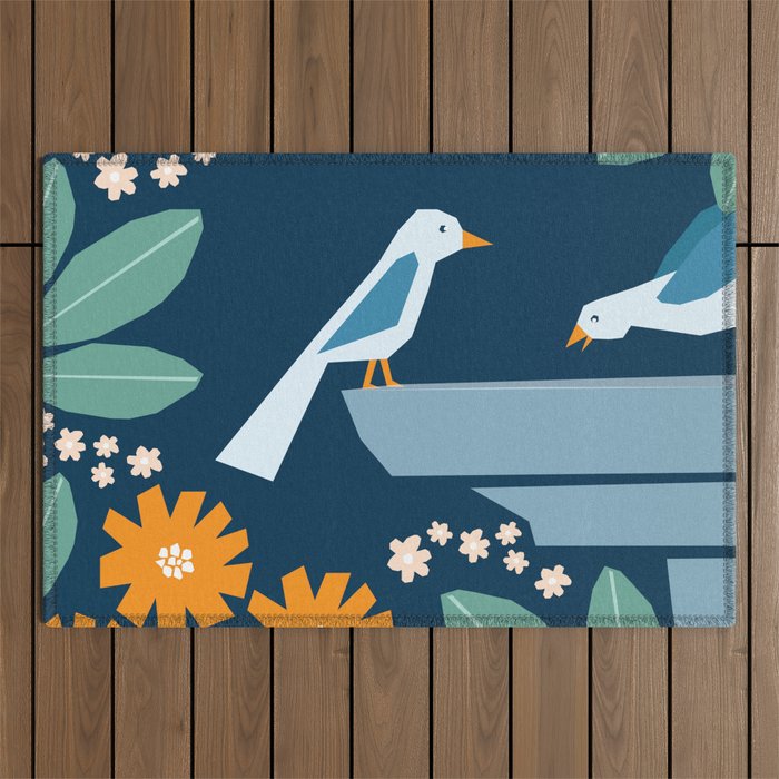 Bird bath  Outdoor Rug Gallery Image 1