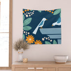 Bird bath  Wall Tapestry Gallery Image 2