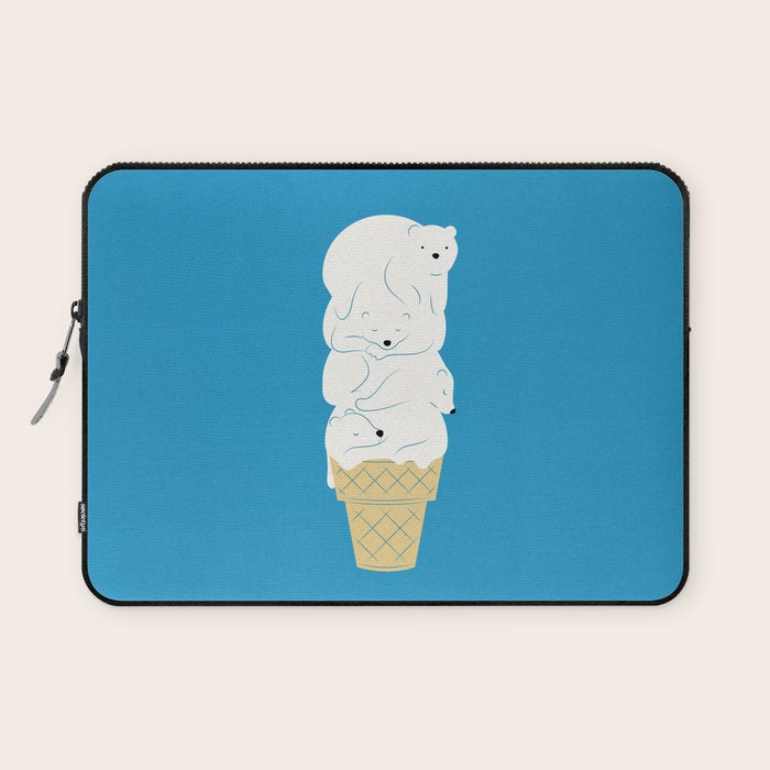 Polar Bear Ice Cream Laptop Sleeve Gallery Image 1