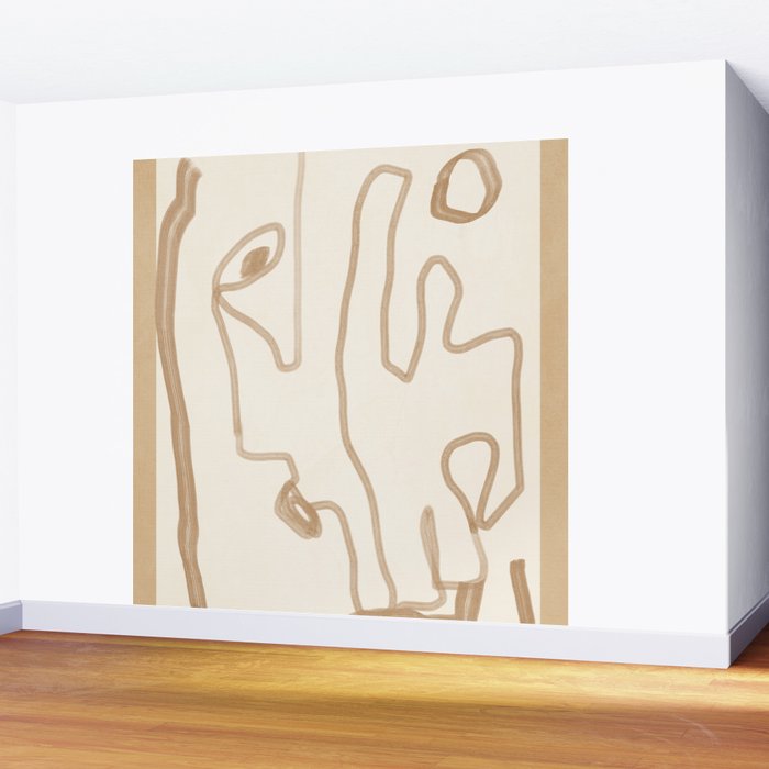 Abstract Loose Line 1 Wall Mural Gallery Image 2