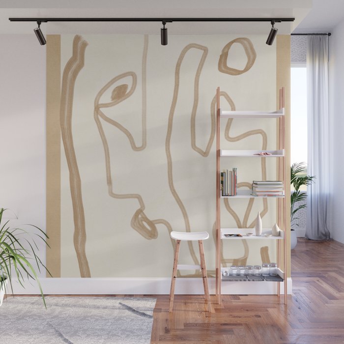 Abstract Loose Line 1 Wall Mural Gallery Image 1