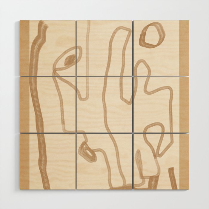 Abstract Loose Line 1 Wood Wall Art Gallery Image 1