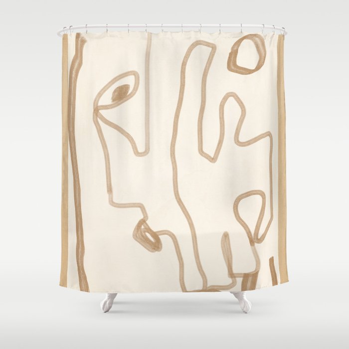 Abstract Loose Line 1 Shower Curtain Gallery Image 1