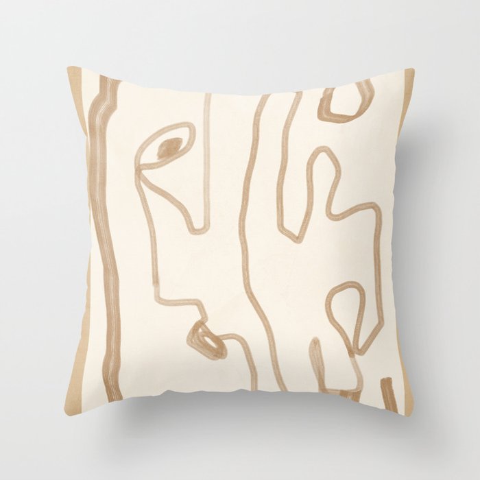Abstract Loose Line 1 Throw Pillow Gallery Image 6
