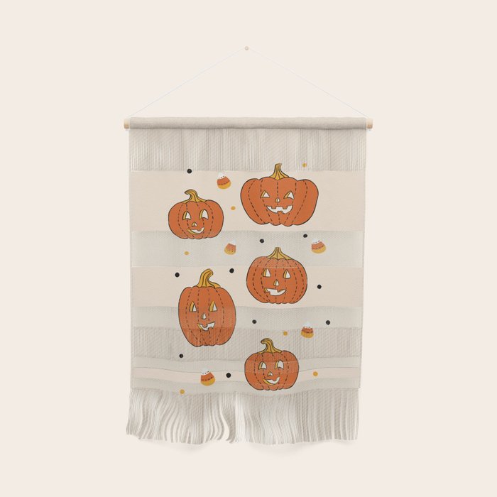Happy Pumpkins - Beige Wall Hanging Gallery Image 1