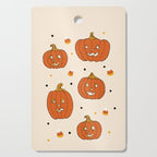 Happy Pumpkins - Beige Cutting Board Gallery Image 1