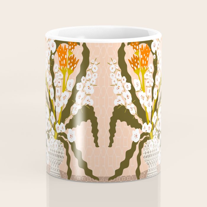 Matisse Flower Vase modern Illustration earthy colors Coffee Mug Gallery Image 4