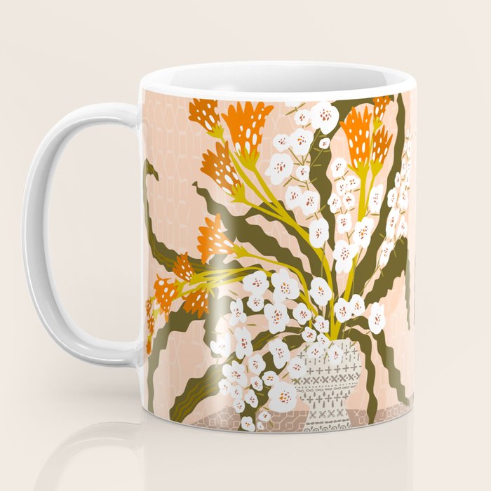 Matisse Flower Vase modern Illustration earthy colors Coffee Mug Gallery Image 3