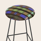 Fusion Colorful Toned Grids Stool Gallery Image 2