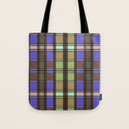 Fusion Colorful Toned Grids Tote Bag Gallery Image 1