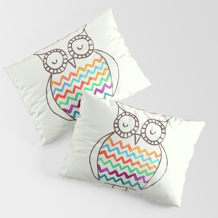 Chevron Owl Pillow Sham Gallery Image 3
