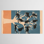 Black Cats in Tree 03 Tablecloth Gallery Image 2