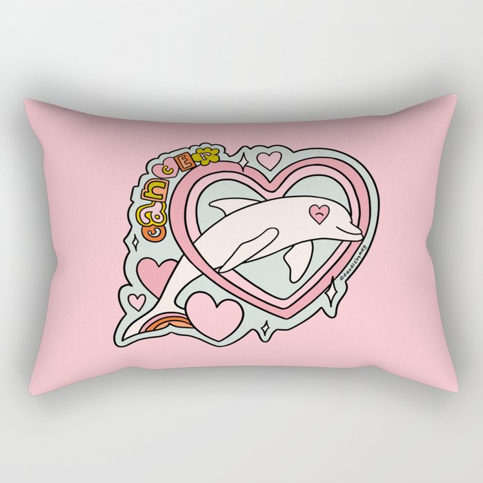 Cancer Zodiac Dolphin Rectangular Pillow Gallery Image 2