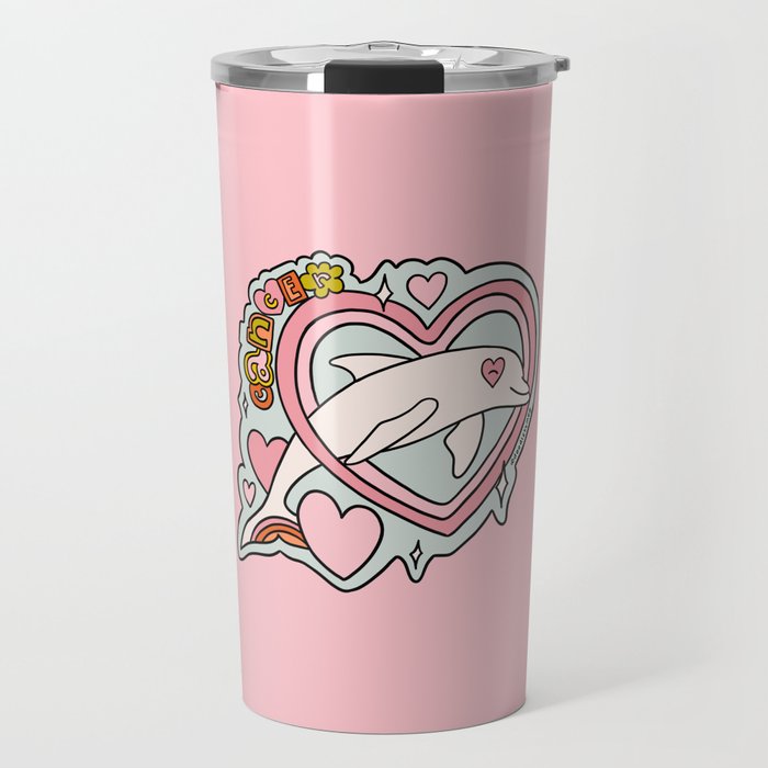 Cancer Zodiac Dolphin Travel Mug Gallery Image 1