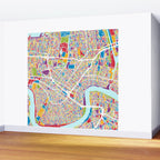 New Orleans Street Map Wall Mural Gallery Image 2
