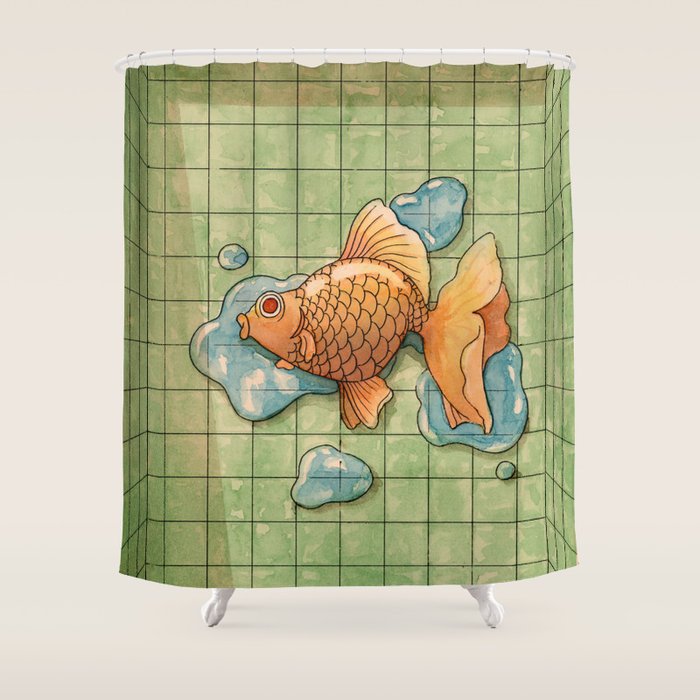 Watercolor #2 Shower Curtain Gallery Image 1