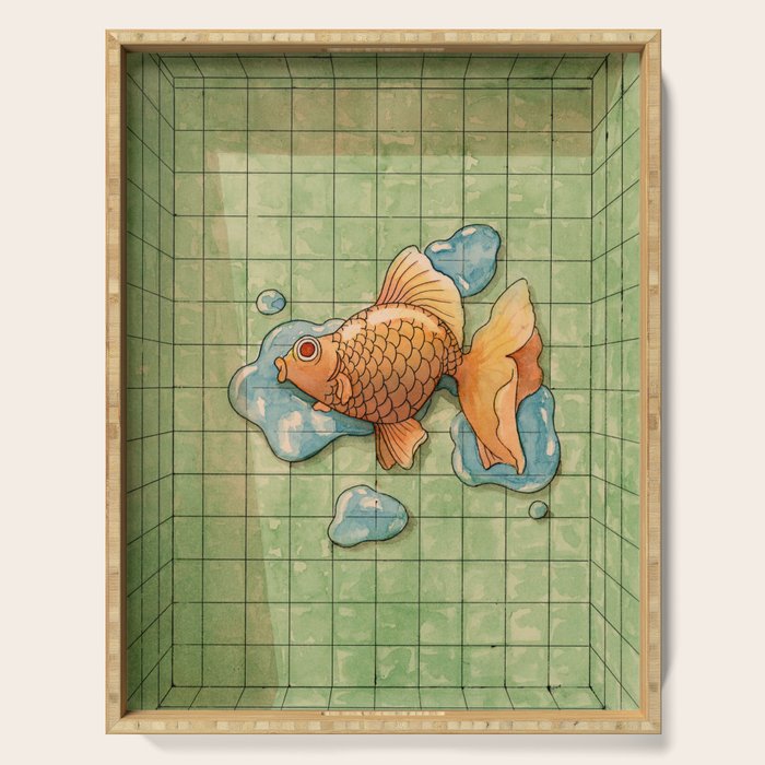 Watercolor #2 Serving Tray Gallery Image 1