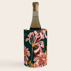 Alfons Mucha would love this flowers - emerald green Wine Chiller Gallery Image 1