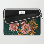 Alfons Mucha would love this flowers - emerald green Laptop Sleeve Gallery Image 2