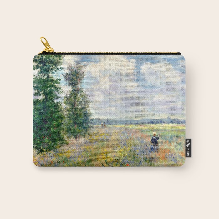 Poppy Fields near Argenteuil by Claude Monet Carry All Pouch Gallery Image 1