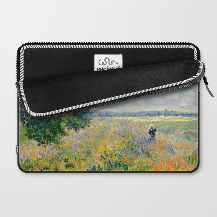 Poppy Fields near Argenteuil by Claude Monet Laptop Sleeve Gallery Image 2