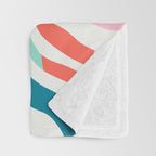 Colorful abstract stripe line art pattern Throw Blanket Gallery Image 3
