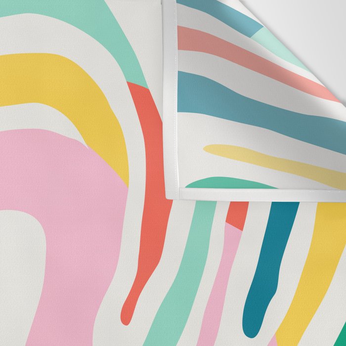 Colorful abstract stripe line art pattern Wall Tapestry Gallery Image 3