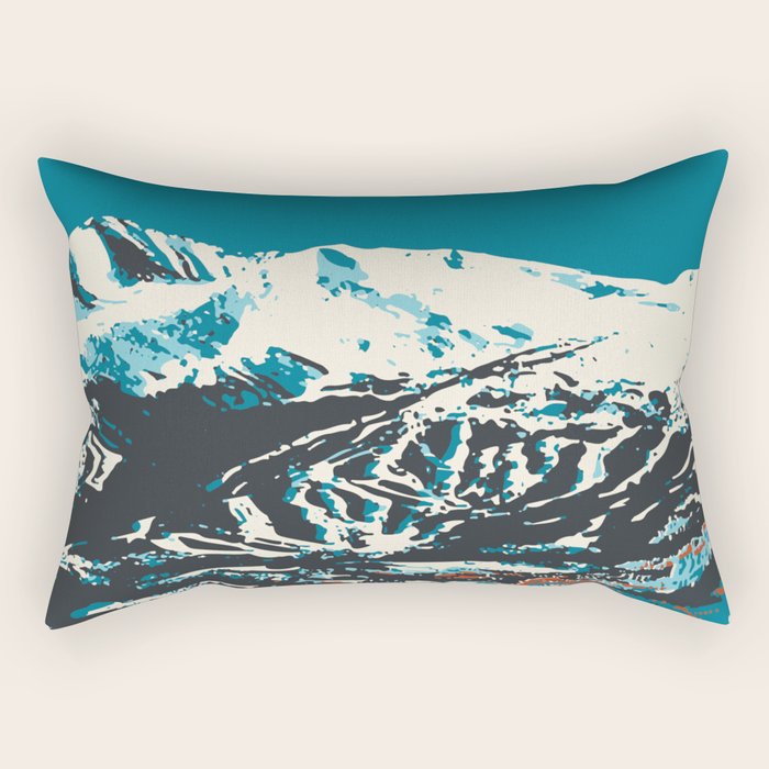 Breckenridge Vintage Ski Poster Rectangular Pillow Gallery Image 1