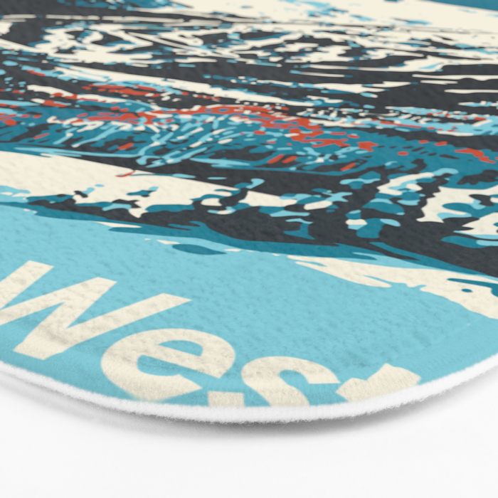 Breckenridge Vintage Ski Poster Bath Mat Gallery Image 3