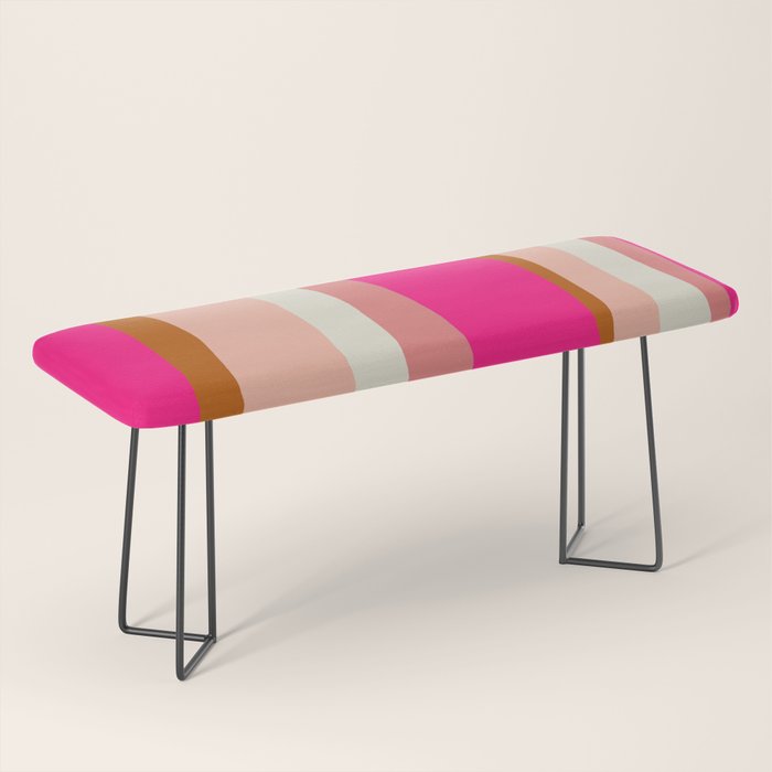 Flamingo Stripes Bench Gallery Image 1
