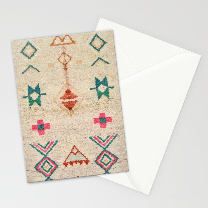 Vintage Moroccan Berber Carpet Stationery Card Gallery Image 2