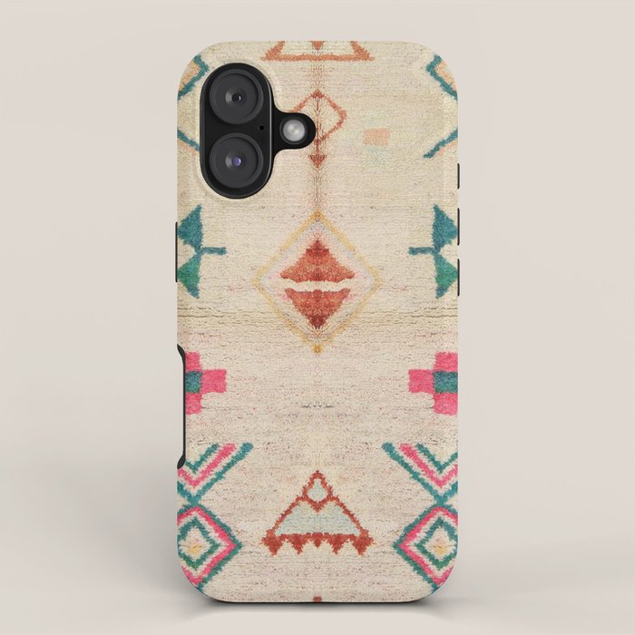 Vintage Moroccan Berber Carpet iPhone Case Gallery Image 1