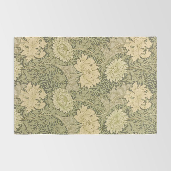 Chrysanthemum by William Morris 1877 Antique Vintage Victorian Jugendstil Art Nouveau Retro Pattern Rug Gallery Image 2