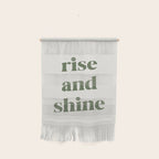 Rise And Shine Muted Green On Cream Wall Hanging Gallery Image 1