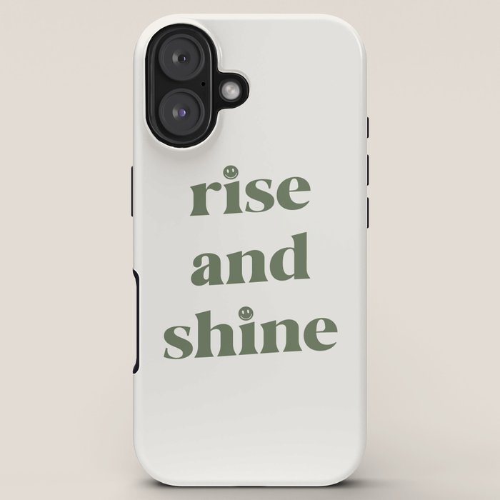 Rise And Shine Muted Green On Cream iPhone Case Gallery Image 5