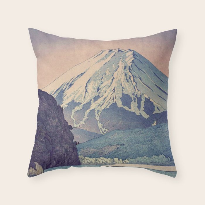At Prayer at Dayai Shore Throw Pillow Gallery Image 6
