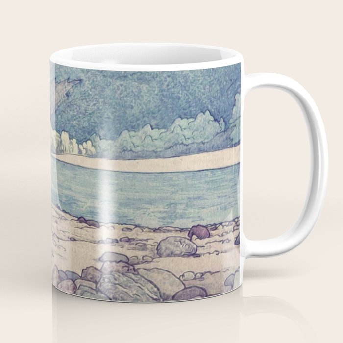 At Prayer at Dayai Shore Coffee Mug Gallery Image 1