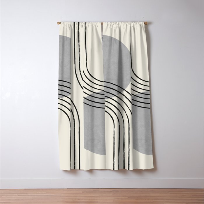 Sun Arch Double - Grey Window Curtain Gallery Image 3