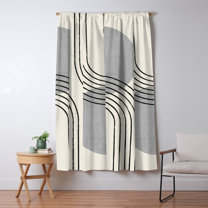 Sun Arch Double - Grey Window Curtain Gallery Image 5