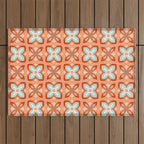 Moroccan tile - daisy chain Outdoor Rug Gallery Image 1