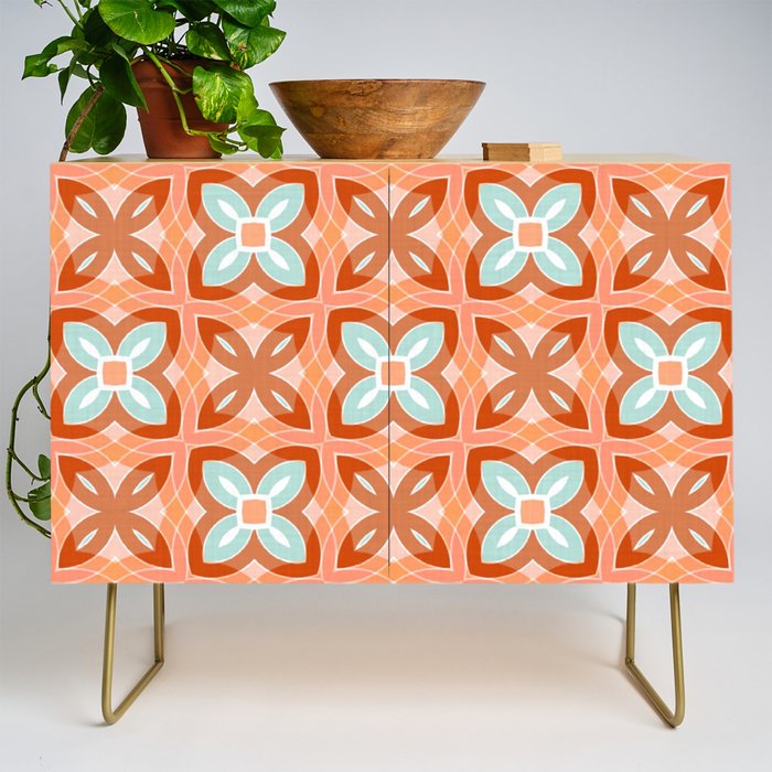Moroccan tile - daisy chain Credenza Gallery Image 1