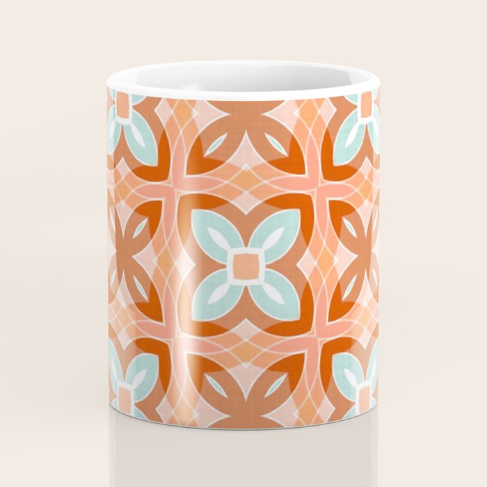 Moroccan tile - daisy chain Coffee Mug Gallery Image 4