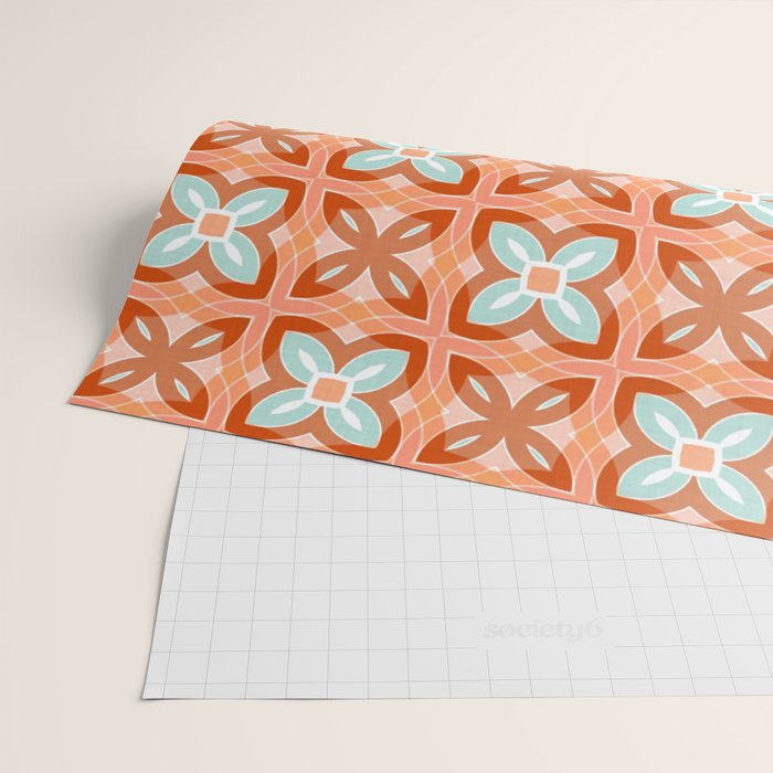 Moroccan tile - daisy chain Wrapping Paper Gallery Image 2
