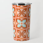 Moroccan tile - daisy chain Travel Mug Gallery Image 1