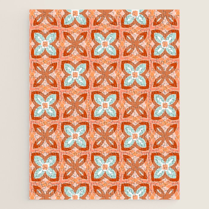 Moroccan tile - daisy chain Jigsaw Puzzle Gallery Image 1