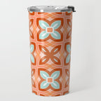 Moroccan tile - daisy chain Travel Mug Gallery Image 2