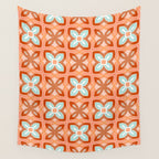 Moroccan tile - daisy chain Wall Tapestry Gallery Image 4