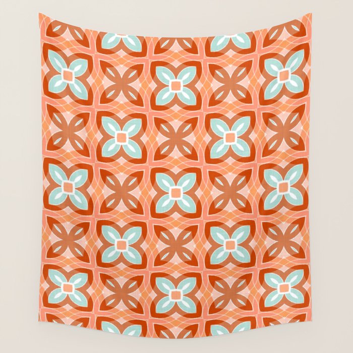 Moroccan tile - daisy chain Wall Tapestry Gallery Image 4