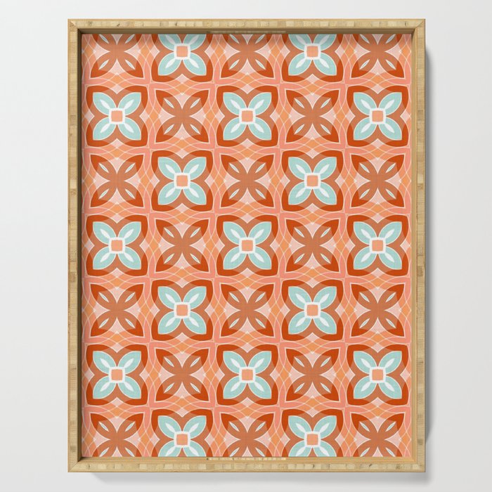 Moroccan tile - daisy chain Serving Tray Gallery Image 1